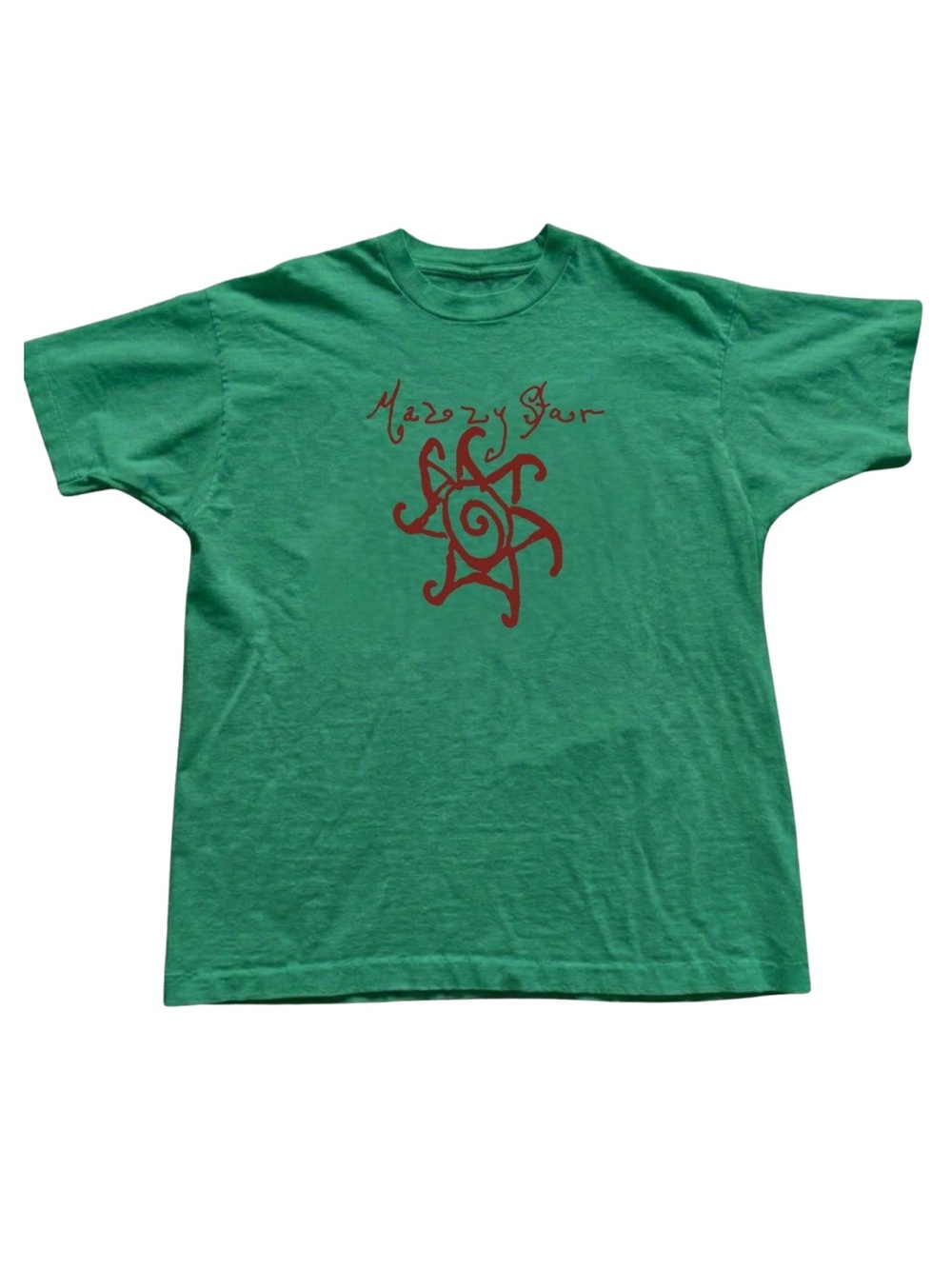 Gildan Green Graphic T-Shirt with Red Star Design